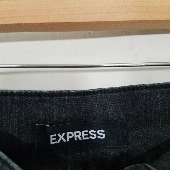 Express Legging Super High Rise Denim Perfect Stretch Jeans Size 12R - Picture 3 of 7